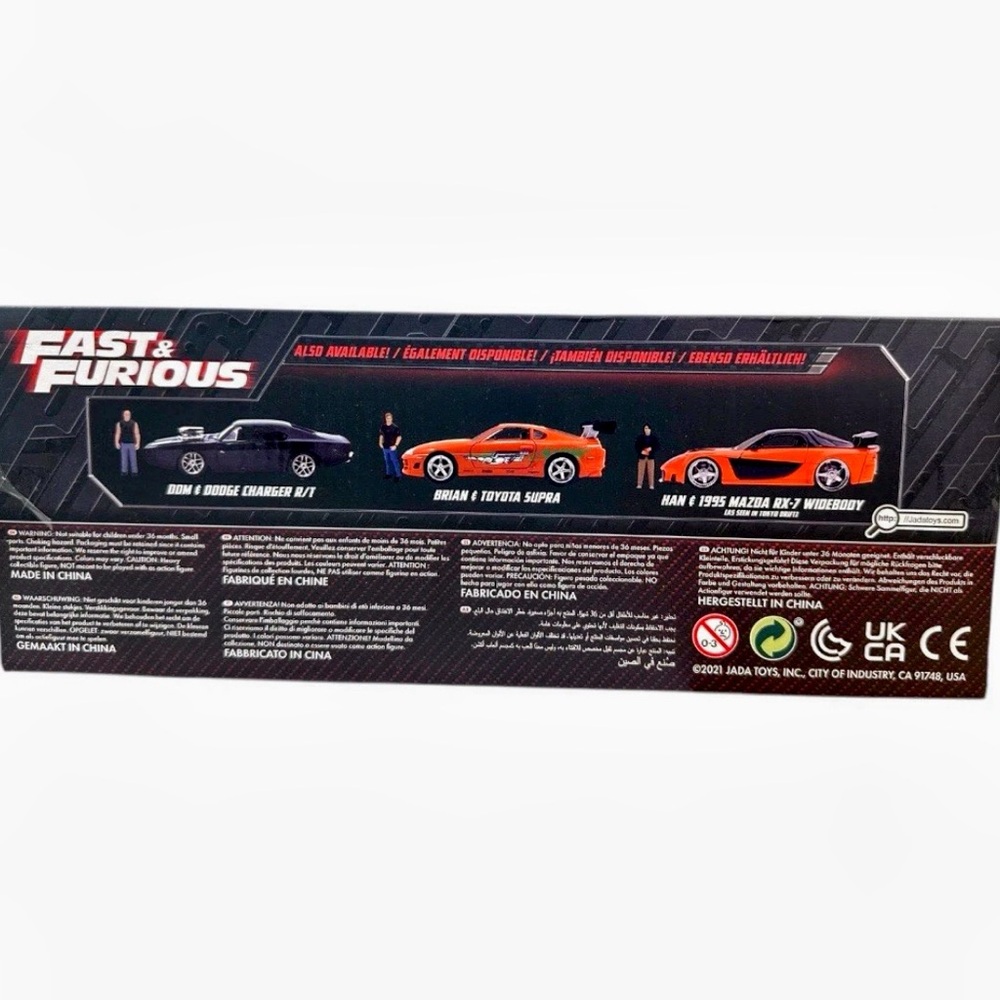 Fast & Furious Han 1995 Mazda RX-7 Widebody Jada Diecast 1:24 Car & Figure - Picture 15 of 15